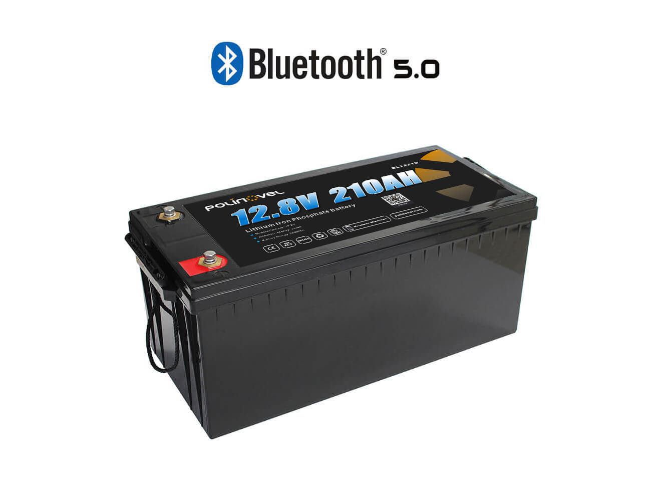 Polinovel 12V 210AH Bluetooth lithium battery