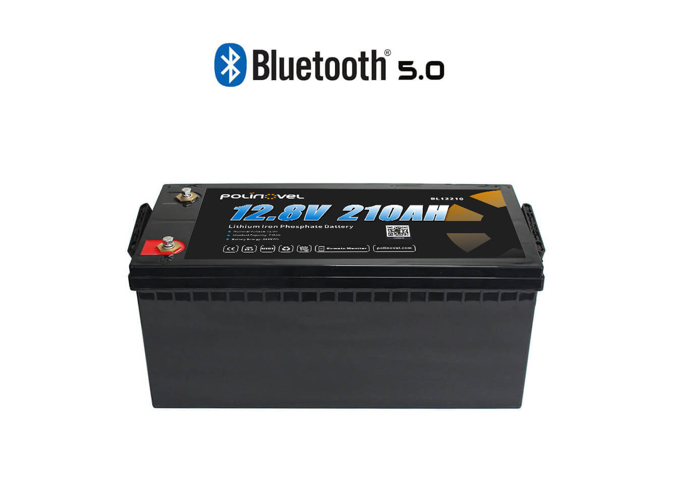 Polinovel 12V 210AH Bluetooth lithium battery