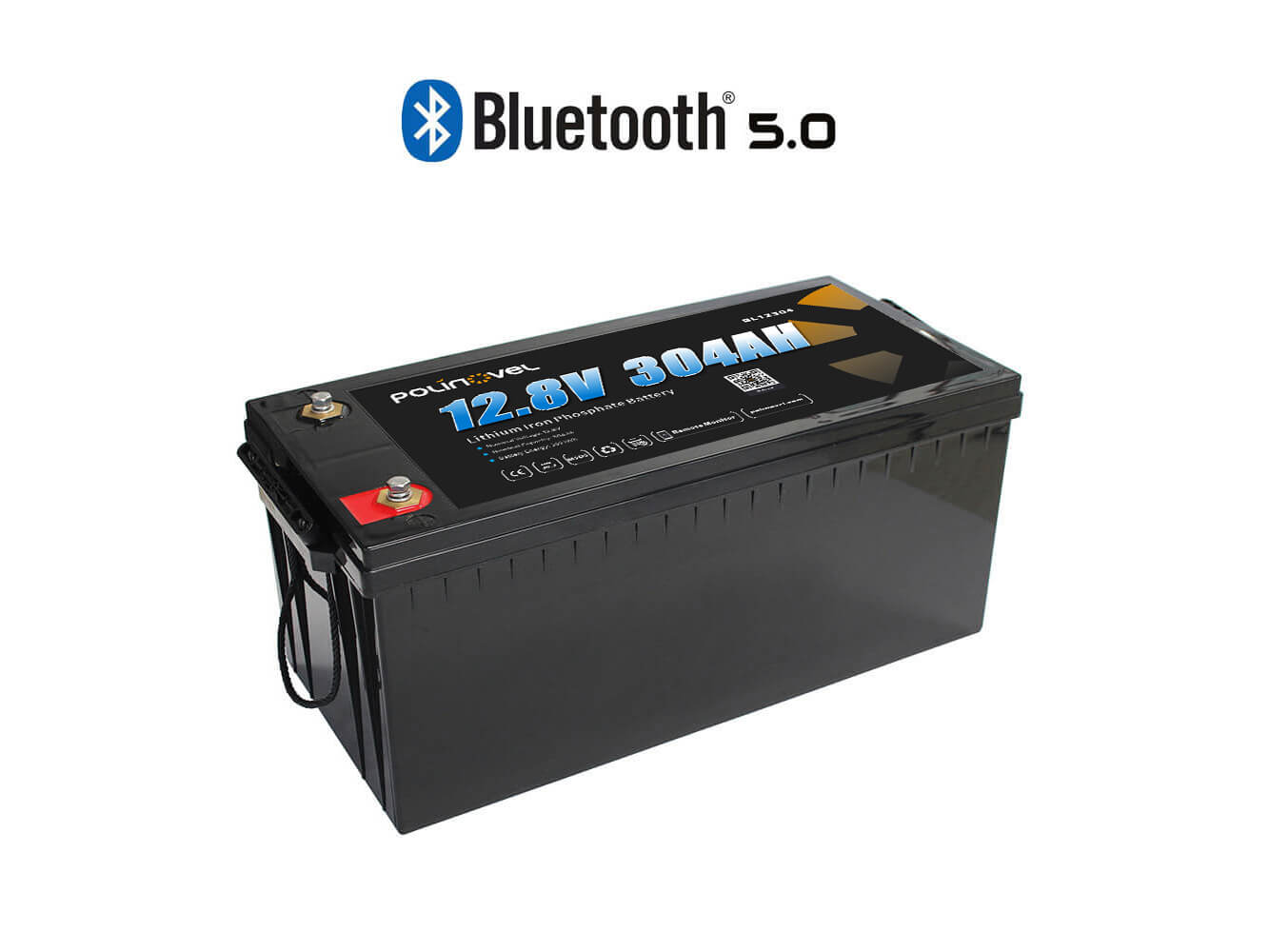 Polinovel 12V 304AH Bluetooth lithium battery