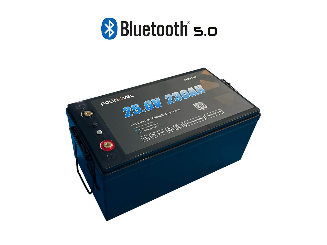 Polinovel 24V 230AH Bluetooth lithium battery