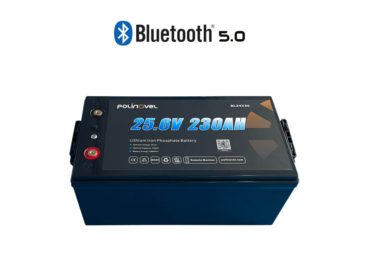 Polinovel 24V 230AH Bluetooth lithium battery