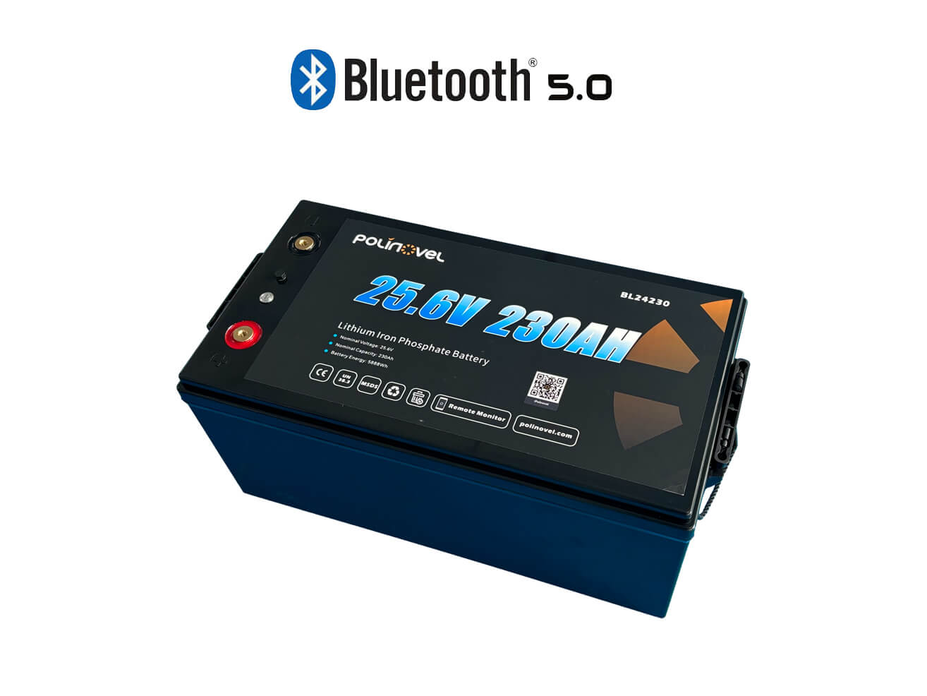 Polinovel 24V 230AH Bluetooth lithium battery