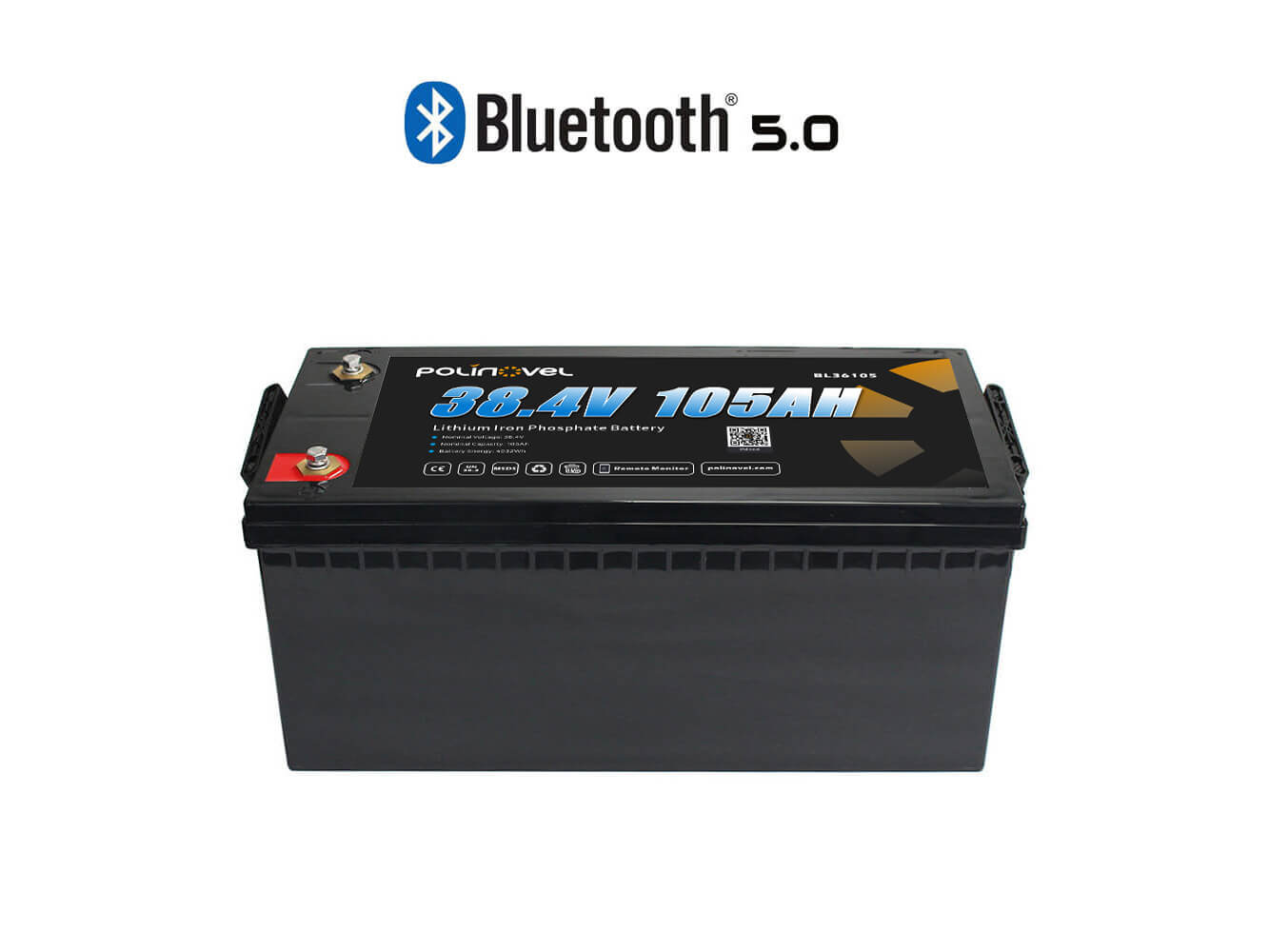 Polinovel 36V 105AH Bluetooth lithium battery