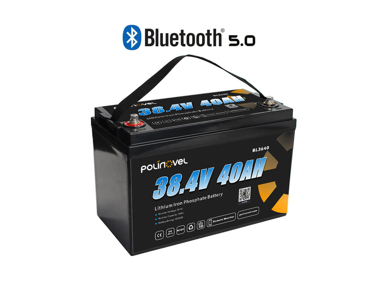 Polinovel 36V 40AH Bluetooth lithium battery