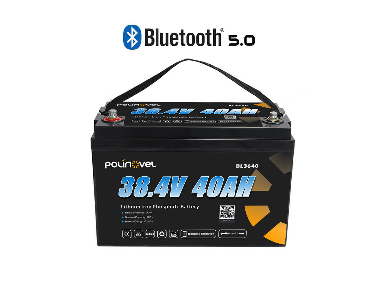 Polinovel 36V 40AH Bluetooth lithium battery