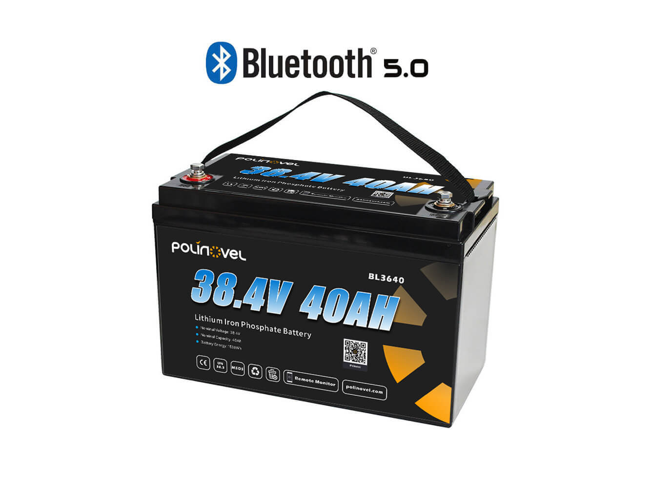 Polinovel 36V 40AH Bluetooth lithium battery