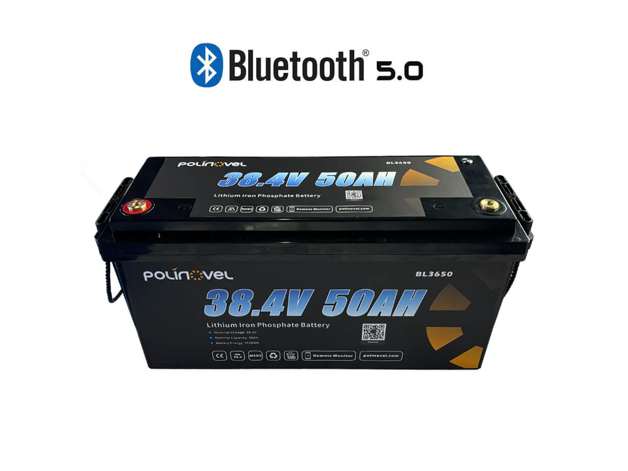Polinovel 36V 50Ah Bluetooth lithium battery
