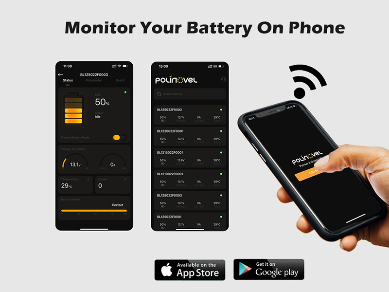 Polinovel Bluetooth Battery App