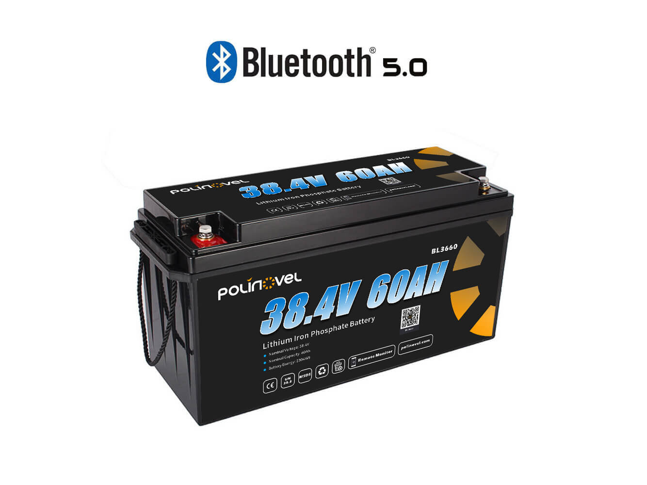 Polinovel 36V 60AH Bluetooth lithium battery
