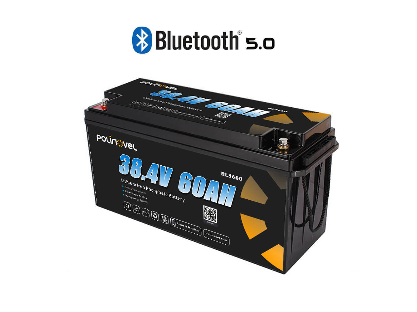 Polinovel 36V 60AH Bluetooth lithium battery