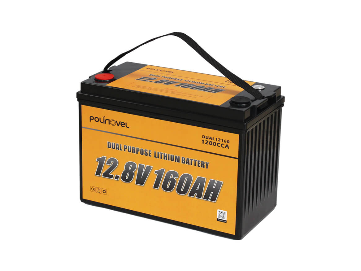 Polinovel 12V 160Ah Dual Purpose Lithium Battery