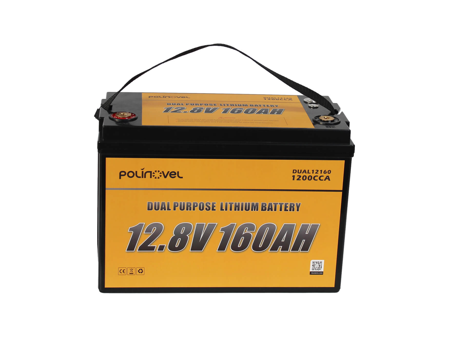 Polinovel 12V 160Ah Dual Purpose Lithium Battery