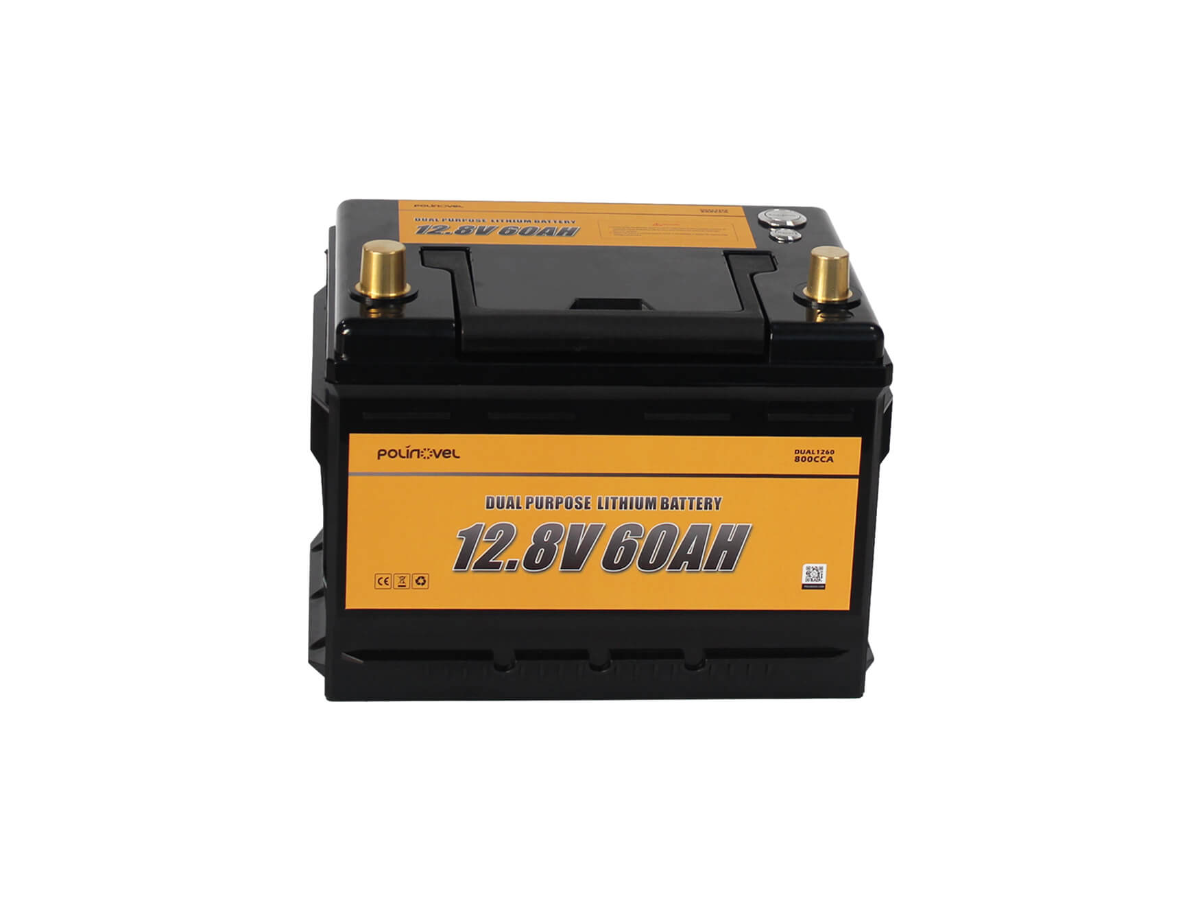 Polinovel 12V 60Ah Dual Purpose Lithium Battery