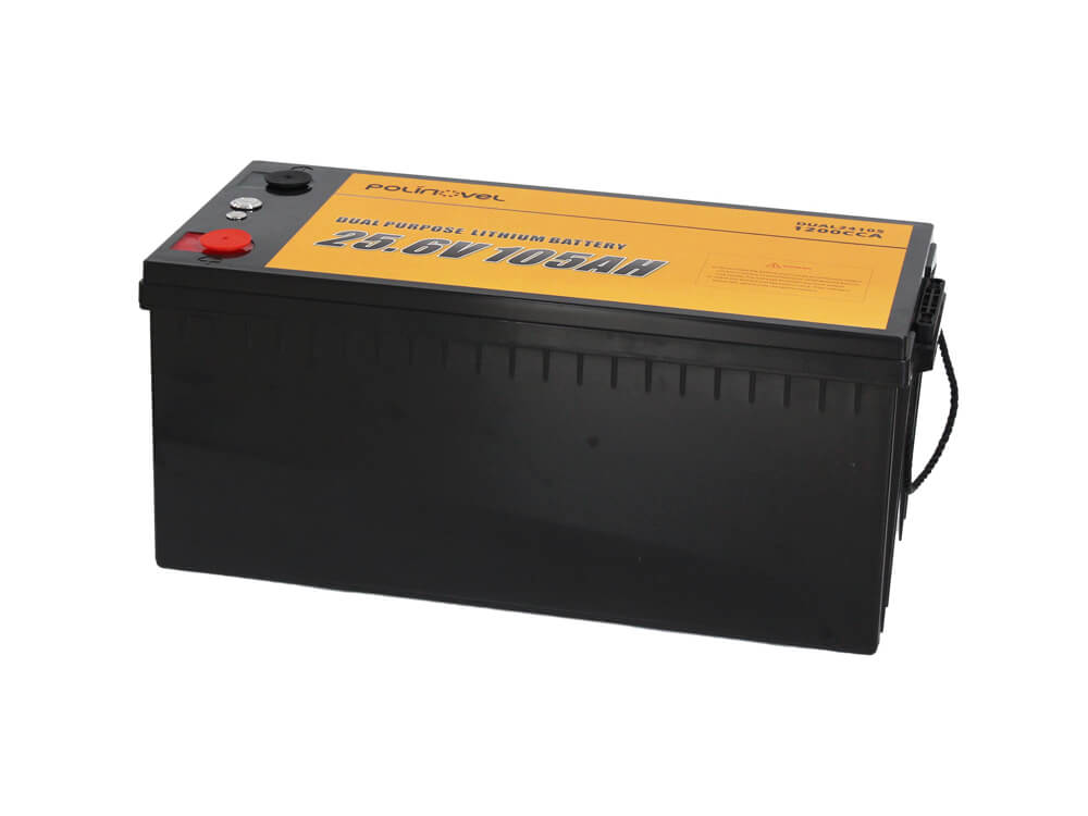 Polinovel 24V 105Ah Dual Purpose Lithium Battery