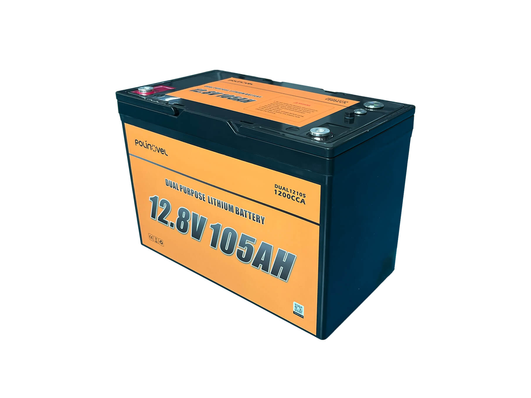 Polinovel 12V 105Ah dual purpose lithium battery